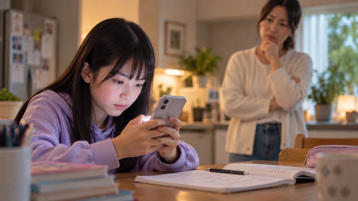 記事用イラスト： ショート動画依存について親が知っておくべきこと