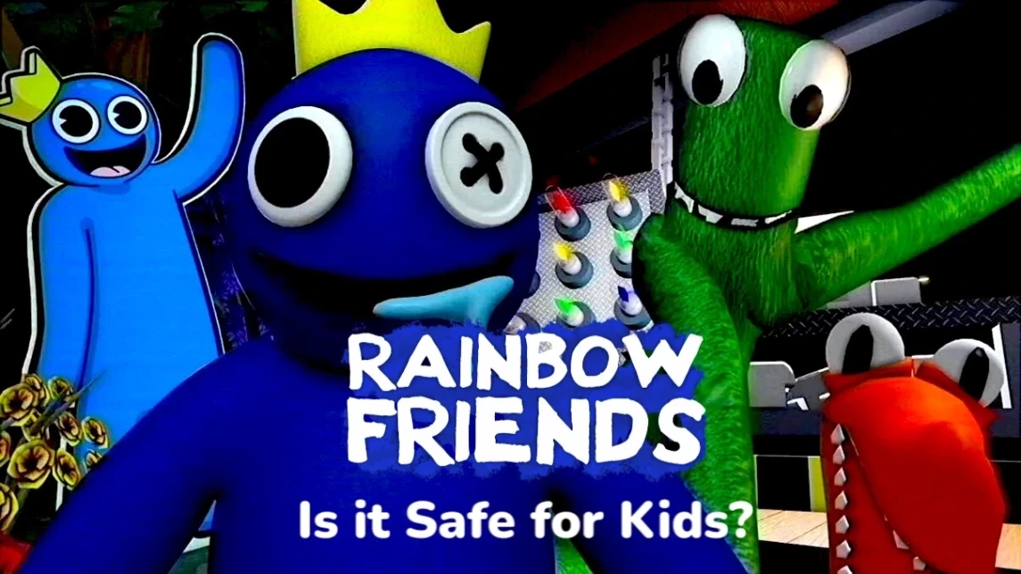 Ilustração do artigo: O Rainbow Friends é seguro para crianças? Guia para os pais