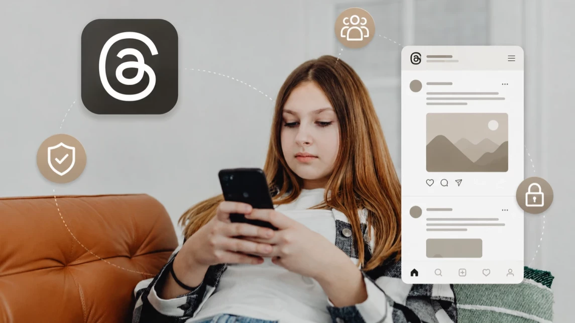 Ілюстрація до статті: Чи безпечний Threads для дітей? Що потрібно знати батькам